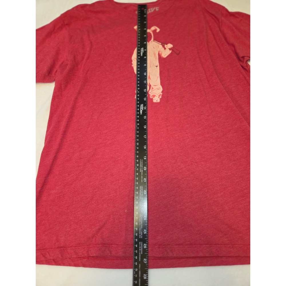064-Christmas story Men's Bunny Graphic Crew Neck Short Sleeve Tee Red XL - Picture 5 of 8